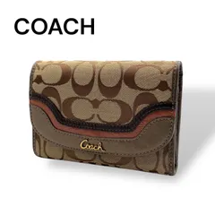 COACH コーチ　シグネチャー　3つ折り財布　キャンバス　ブラウン　2250000157978 R406