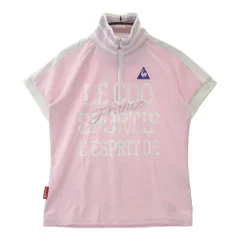 サイズ：M LECOQ GOLF ルコックゴルフ  ハーフジップ半袖Tシャツ  ピンク系 [240101277831]# ゴルフウェア レディース ストスト
