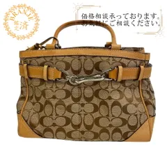 美品　COACH コーチ 8K06 シグネチャー ハンドバッグ 手提げかばん COACH 【01-5】コーチ シグネチャー トートバッグ 8K06【菊地