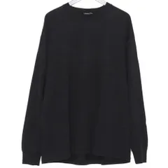 COMOLI 25SS コットンジャージーロングスリーブTシャツ ブラック2 COMOLI (コモリ) コットンジャージ 長袖Tシャツ
