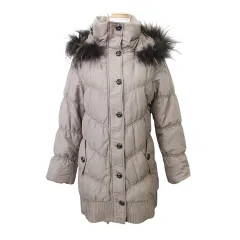 メイソングレイ MAYSON GREY 美品 ロング ダウン ジャケット アウター コート ラクーンファー 1 約Sサイズ 茶 ブラウン モカ ■GY99のサムネイル