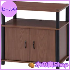 【大安売り】不二貿易 テレビ台 ローボード 22型 幅60×奥行39.5×高さ58cm ブラウン 木目調 TVラック 扉収納付き 組立商品 97527