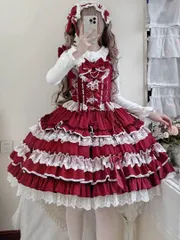 新品未使用 女子会にぴったり♪フリルたっぷりロリータワンピース お出かけや女子会に！