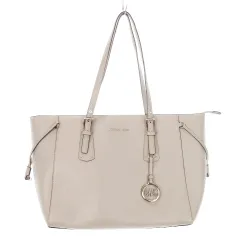マイケルコース MICHAEL KORS トートバッグ ハンドバッグ レザー ベルト ロゴ MK チャーム グレー /MN8 ■GY01