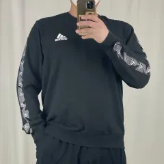 adidas(アディダス) サイドライン 黒 パーカー 2XL 250505