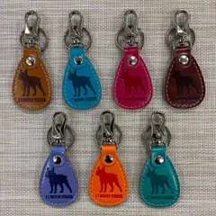 ボストンテリア　PUレザー キーホルダー 全7色◆I♡犬種シリーズ◆ 1個価格