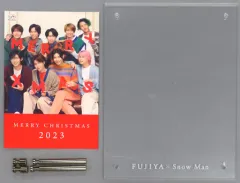 【中古】フォトフレーム・アルバム Snow Man オリジナルXmasカード＆アクリルフォトフレーム 「不二家×Snow Man」 2023年 スペシャルケーキ予約特典