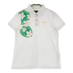 サイズ：M CALLAWAY キャロウェイ  半袖ポロシャツ 花プリント  ホワイト系 [240101516392] ゴルフウェア レディース ストスト