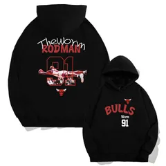 デニスロッドマン　スウェット　サイズLarge ブラック 90's Dennis Rodman tattoo sweatshirt《Deadstock》 / デニス
