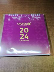 カタール航空　卓上カレンダー　2024 Qatar Airways