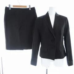 ヒューゴボス HUGO BOSS スーツ フォーマル セットアップ 上下 2点セット ジャケット サイドベンツ スカート ひざ丈 US4 L ブラウン系  /ZSのサムネイル