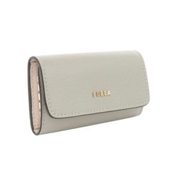 新品箱付 FURLA フルラ レザー キーケース グレー ベージュ BABYLON KEY CASE RAC5UNO MARMO c+BALLERINA i (0718S) 当店管理番号 70611197