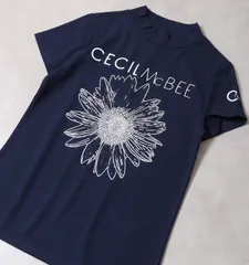 【CECIL McBEE green】フラワープリントモックネック（ﾈｲﾋﾞｰ）【Mサイズ】   M220