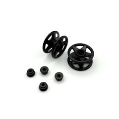 【黒染め】2段低摩擦プラローラー (19-19mm)[Original black dyeing]LOW FRICTION PLASTIC DOUBLE ROLLERS (BLUE/19-19mm)