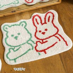マット 玄関マット アクセントマット インテリアマット ミニマット ミニラグ マルチマット 韓国 韓国キャラ 可愛い 屋内 ベッドサイド 玄関 子供部屋 子ども 足元 花 洗える 洗濯可 洗濯機OK 新生活xiaokb230