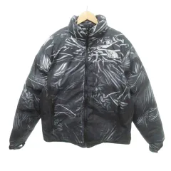 ザノースフェイス THE NORTH FACE タグ付き ×シュプリーム Supreme ND02300I トロンプ ルイユ プリンティド ヌプシ ダウンジャケット 厚手 Mサイズ 黒 ブラック