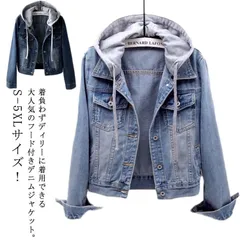 デニムジャケット Gジャン レディース フード付き 春アウター デニム ジャケット ブルゾン カジュアル 春ジャケット コート 大きサイズ 通学 20代 30代 40代 S－5XL i6Ju199