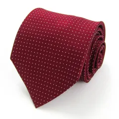 コムサイズム ブランド ネクタイ ドット シルク PO メンズ レッド COMME CA ISM 【中古】