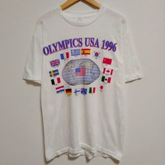 90s vintage OLYMPICS USA 1996 アトランタ グラフィック 半袖tシャツ ホワイト Mサイズ メンズ 古着 ストリート