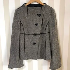 お値下げ］春夏ARMANI COLEZ ストライプ ノーカラージャケット