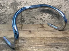NITTO b123aaドロップハンドル(Gray)ブルーラグ別注 360mm