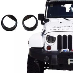 【送料無料】怒りのバード風 フロントライトカバー Jeep Wrangler JK 2007-2017年式対応 ブラックCYB105人気注目