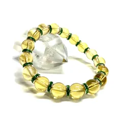 シトリン パワーストーン ブレスレット 8mm 11月誕生石 （グリーン）メンズ・レディース　男性・女性　数珠ブレス　開運 [21]