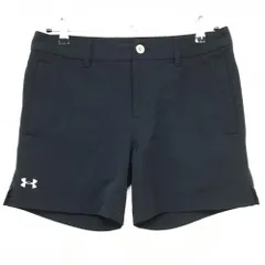 ★SALE価格★【超美品】アンダーアーマー ショートパンツ 黒 ロゴプリント レディース LG ゴルフウェア UNDER ARMOUR
