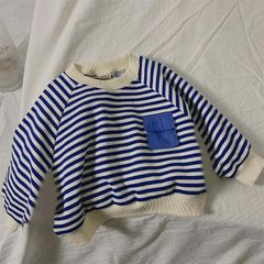 キッズボーダートレーナー【80-120】ブルー　長袖