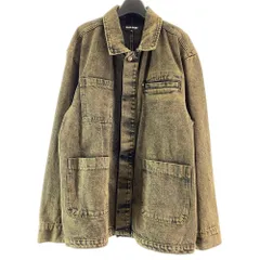 【中古】PASS～PORT デニムカバーオール ペインタージャケット サイズL ブラウン パスポート[17]