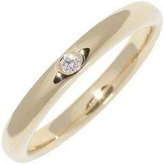 ティファニー 指輪 K18YG ダイヤ1P(0.02ct) エルサペレッティ スタッキングバンドリング