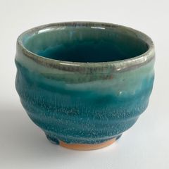 美濃焼 トルコブルー 煎茶器 湯呑み 伝統工芸品