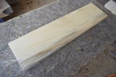 アウトレット トチ(橡)の一枚板 長さ約59.8cm 幅約14.7cm 厚さ約2.5cm DIY用 Z106