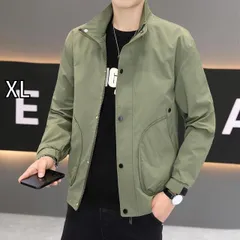 [XL]メンズ  服  シンプル ファッション オシャレ 大人 かっこいい 大きいサイズ ストリート 紳士服 カジュアル ジャケット スタンドカラー ハイエンド 薄手 