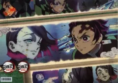 【中古】クリアファイル 竈門炭治郎＆魘夢 ランチョンマットケース 01 「鬼滅の刃 無限列車編・遊郭編 キャラクター絵巻カフェ in ufotable Cafe×マチ★アソビCAFE 終ノ巻」