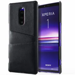 Xperia 1 ケース SO-03L SOV40 エクスペリア１  カード収納 レザー スマート ケース 【Color】 ブラックのサムネイル