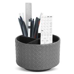 新品 Jasenna ペン立て 360度回転 ペンホルダー 4グリード分類鉛筆たて ペンスタンド 大容量 ぺんたて 回転ペンホルダー 多機能メイクブラシ 収納 分類箱 小物分類卓上収納 文房具 化粧品 収納 便利 会議室 オフィス 家庭生活用 収納ボッ(1-W