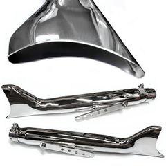 フィッシュテール 汎用マフラー 右用2本 セット - メルカリ