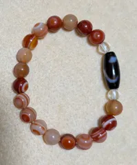 蛇天珠　ブレスレット　横向レア♡ 蛇天珠 ブレスレット 横向レア♡ レア！白蛇天珠 | 天然石アクセサリー