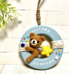 羊毛フェルト　インテリア　クマちゃん