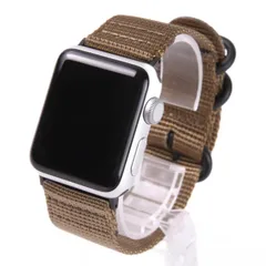 Apple Watch 対応ベルト コンパチブル 時計バンド NATOベルト アップルウォッチ交換ストラップ iWatch 38mm 40mm 42mm 44mm Watch Series 6 [ライトブラウン(黒バックル)] [38mm/40mm/41mm]