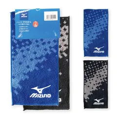 【新品】ポケットタオル ハーフプチタオル２枚組 男の子 メンズ ミズノ Mizuno ミニタオル 綿100% 10×20cm パイルジャガード 刺繍