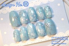 ㉝Xmasネイル　クリスマス　レギュラーオーバル 雪　スノー　ラメ　ストーン　パール　ネイル　ネイルチップ　ハンドメイド