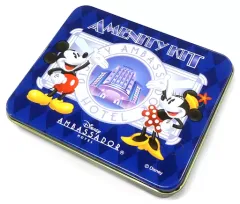 【中古】雑貨 ミッキー＆ミニー(チェック) 缶 「ディズニーアンバサダーホテル」 アメニティグッズ
