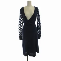 美品】DIANEvonFURSTENBERG ラップワンピース ネイビー 0