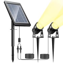 Pendoo ガーデンライト ソーラーライト 埋め込み/壁掛け 3.7V 3600mAh大容量 電球色 自動点灯/消灯 2灯 led 照明 IP65防水 おしゃれ ソーラーライト屋外 明るい スポットライト ソーラー 太陽光 防塵 光度センサー 庭 玄関  0