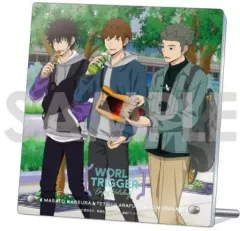 【中古】アクリルスタンド・アクリルパネル 6.影浦雅人＆荒船哲次＆村上鋼 アクリルプレート -ENJOY HOLIDAY!- 「ワールドトリガー」