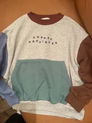 【MOONCHILD】p.premier ピードットプルミエ　ロゴ刺繍ポケットトレーナー　P411045