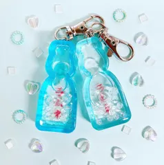 ラムネ　ブルーバンビ　シャカシャカキーホルダー　シェイカーキーホルダー　夏 ラムネシェイカー◇シャカシャカキーホルダー サイダー ソーダ