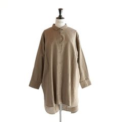 A19301 美品 YAECA WRITE バンドカラーロングシャツ 茶系S A19301 美品 YAECA WRITE バンドカラーロングシャツ 茶系S - メルカリ